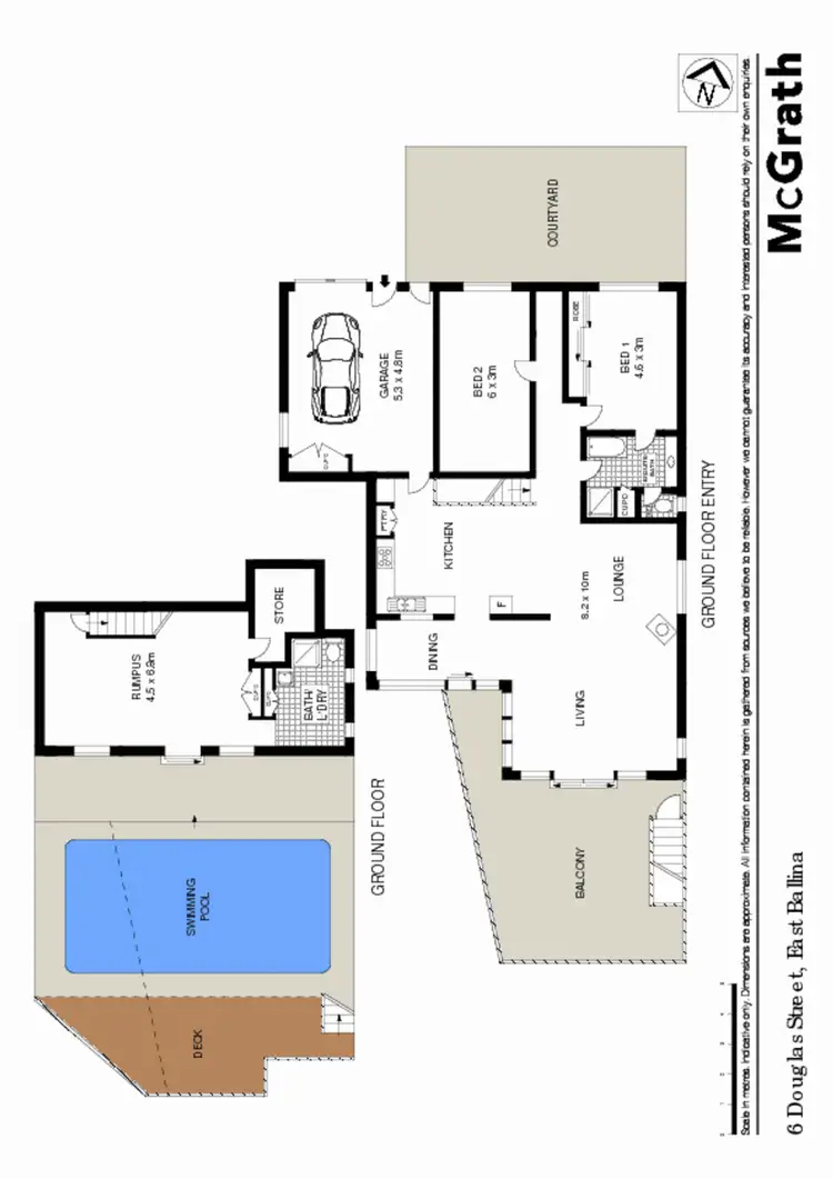 Floorplan of Homely house listing, 6 Douglas Street, East Ballina NSW 2478