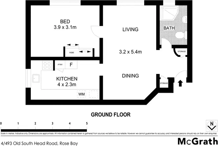 Floorplan of Homely apartment listing, 4/493 Old South Head Road, Rose Bay NSW 2029