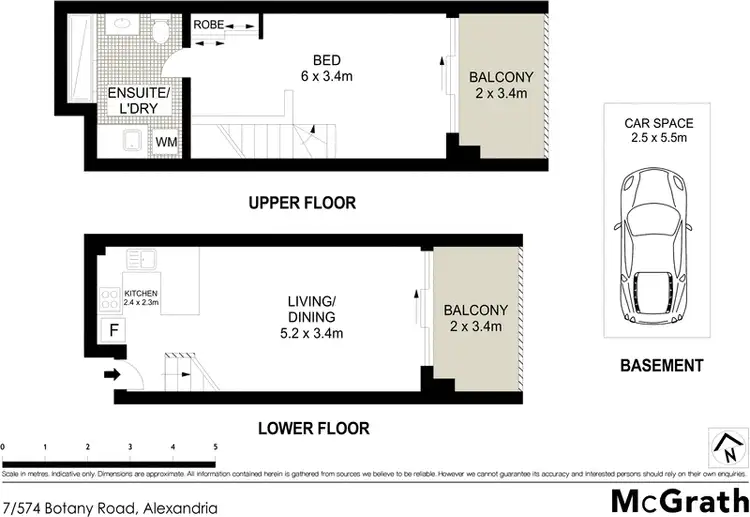 Floorplan of Homely apartment listing, 7/574 Botany Road, Alexandria NSW 2015