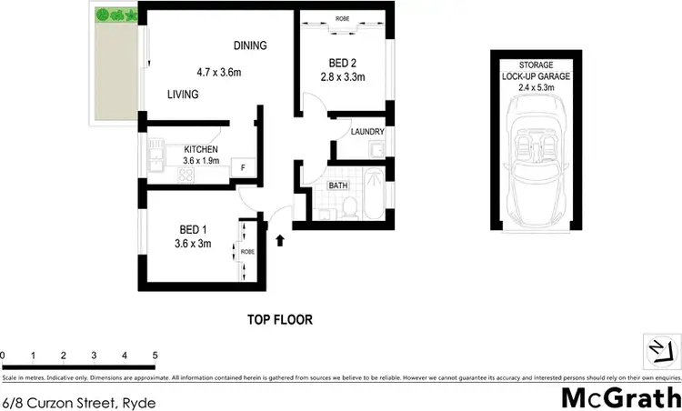 Floorplan of Homely apartment listing, 6/8 Curzon Street, Ryde NSW 2112