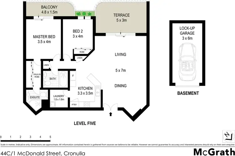 Floorplan of Homely apartment listing, 44C/1 McDonald Street, Cronulla NSW 2230