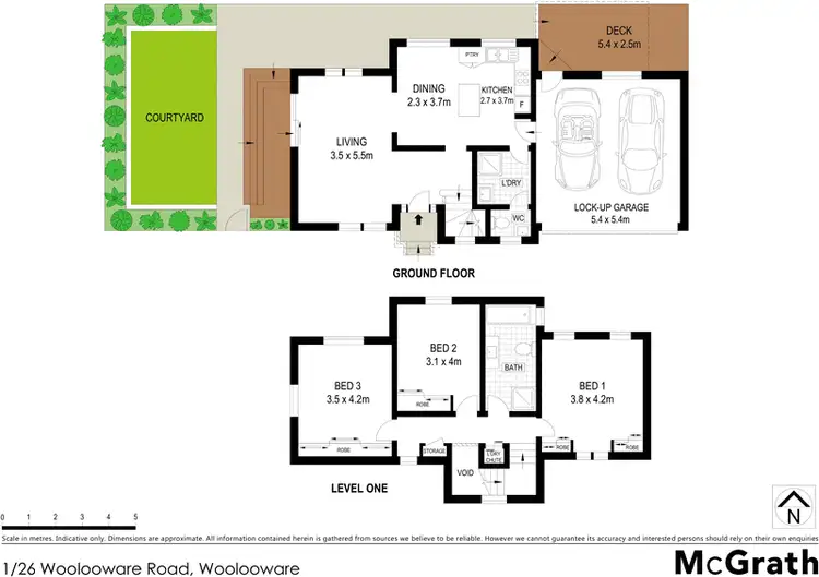 Floorplan of Homely townhouse listing, 1/26 Woolooware Road, Woolooware NSW 2230