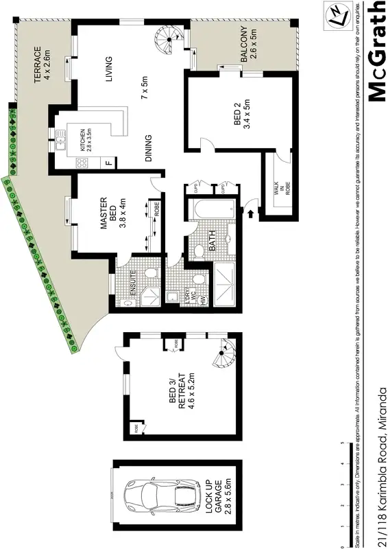 Floorplan of Homely apartment listing, 21/118 Karimbla Road, Miranda NSW 2228