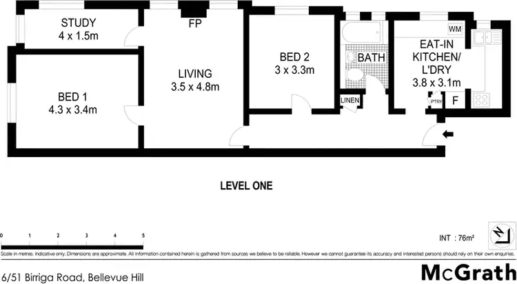 Floorplan of Homely apartment listing, 6/51 Birriga Road, Bellevue Hill NSW 2023