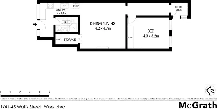 Floorplan of Homely apartment listing, 1/41 Wallis Street, Woollahra NSW 2025