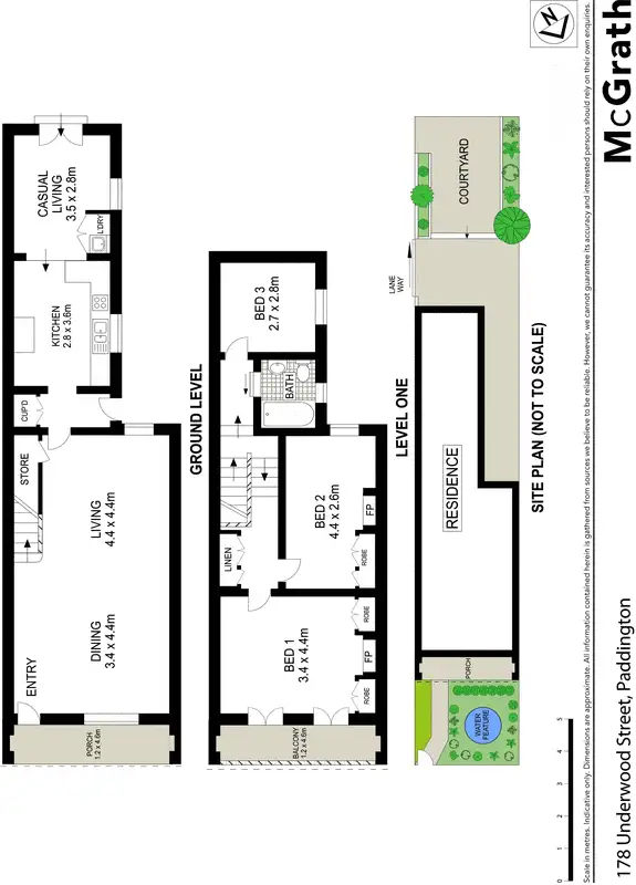 Floorplan of Homely townhouse listing, 178 Underwood Street, Paddington NSW 2021