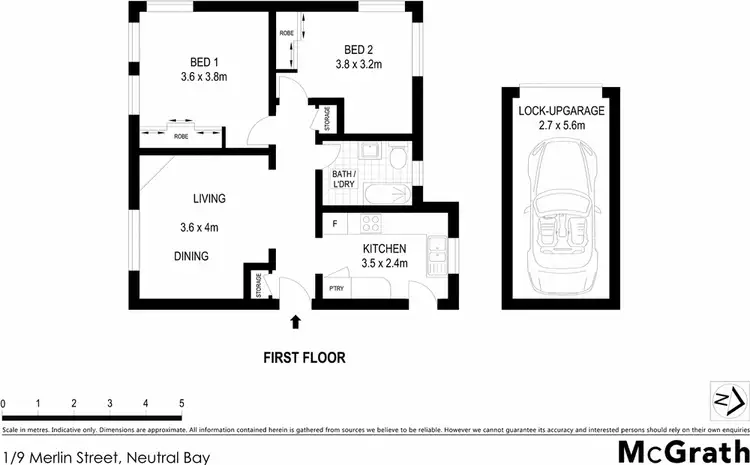 Floorplan of Homely apartment listing, 1/9 Merlin Street, Neutral Bay NSW 2089