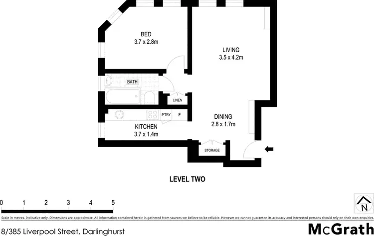 Floorplan of Homely apartment listing, 8/385 Liverpool Street, Darlinghurst NSW 2010