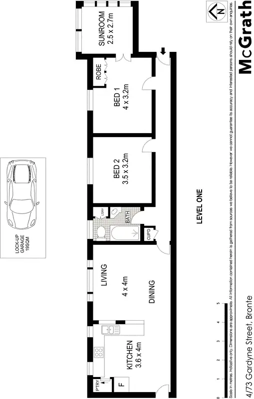 Floorplan of Homely apartment listing, 4/73 Gardyne Street, Bronte NSW 2024