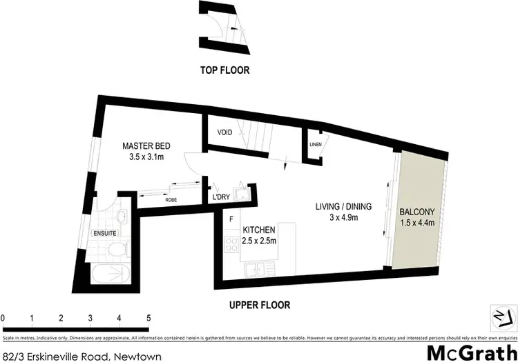 Floorplan of Homely apartment listing, 82/3 Erskineville Road, Newtown NSW 2042
