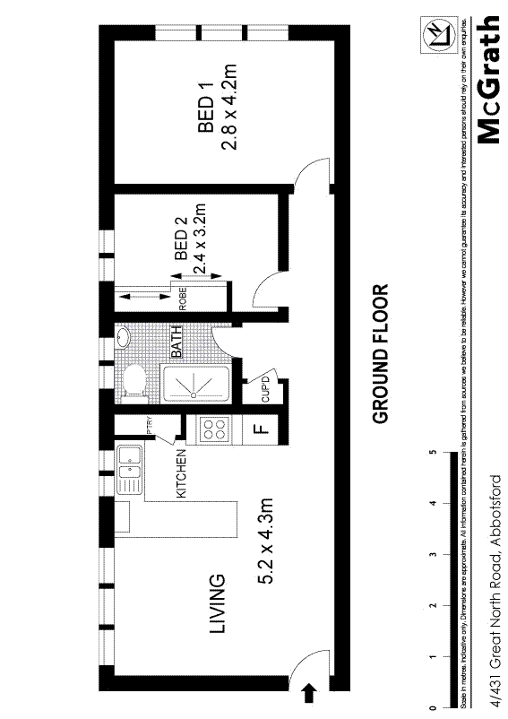 Floorplan of Homely apartment listing, 4/431 Great North Road, Abbotsford NSW 2046