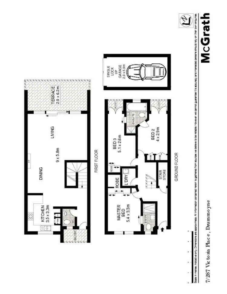 Floorplan of Homely townhouse listing, 7/287 Victoria Place, Drummoyne NSW 2047