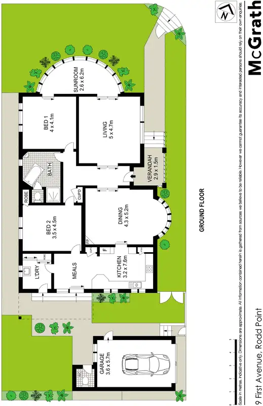 Floorplan of Homely house listing, 9 First Avenue, Rodd Point NSW 2046