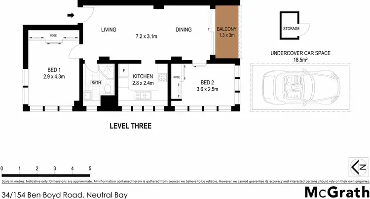 Floorplan of Homely apartment listing, 34/154 Ben Boyd Road, Neutral Bay NSW 2089