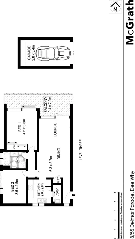 Floorplan of Homely apartment listing, 8/55 Delmar Parade, Dee Why NSW 2099