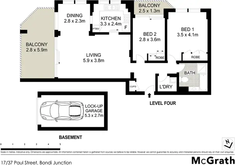 Floorplan of Homely apartment listing, 17/37 Paul Street, Bondi Junction NSW 2022