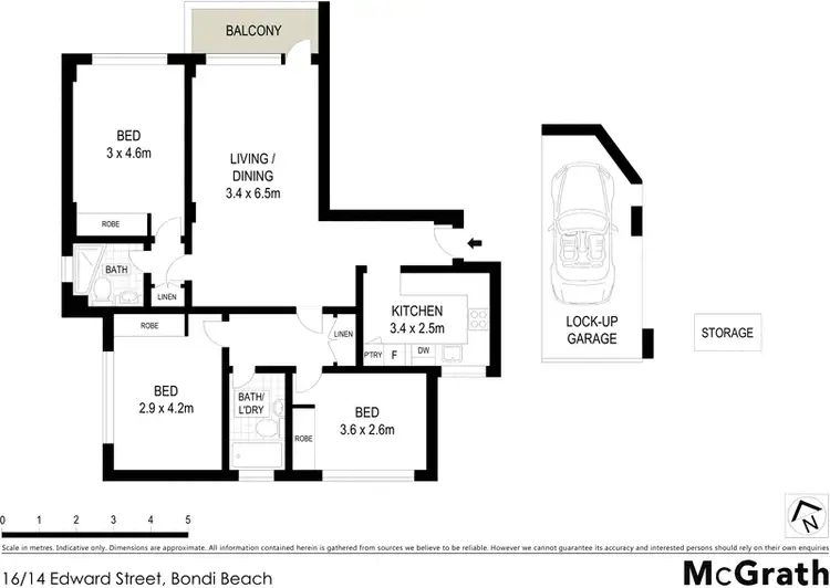 Floorplan of Homely apartment listing, 16/14 Edward Street, Bondi NSW 2026