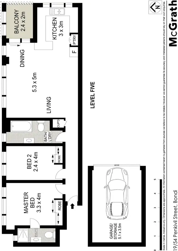 Floorplan of Homely apartment listing, 19/54 Penkivil Street, Bondi NSW 2026