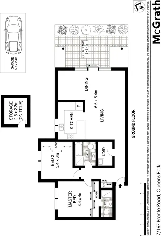 Floorplan of Homely apartment listing, 7/167 Bronte Road, Queens Park NSW 2022