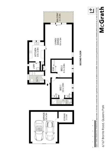 Floorplan of Homely apartment listing, 6/167 Bronte Road, Queens Park NSW 2022