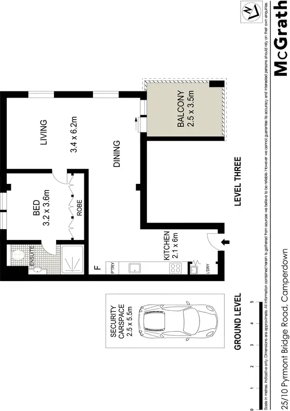 Floorplan of Homely apartment listing, 25/10 Pyrmont Bridge Road, Camperdown NSW 2050
