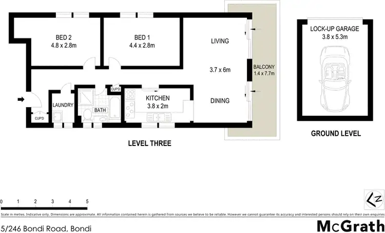 Floorplan of Homely apartment listing, 5/246 Bondi Road, Bondi NSW 2026