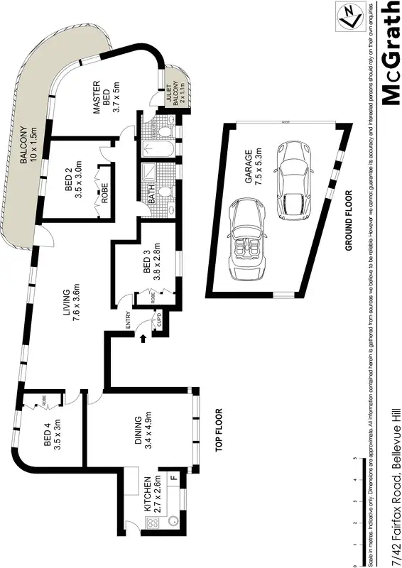 Floorplan of Homely apartment listing, 7/42 Fairfax Road, Bellevue Hill NSW 2023
