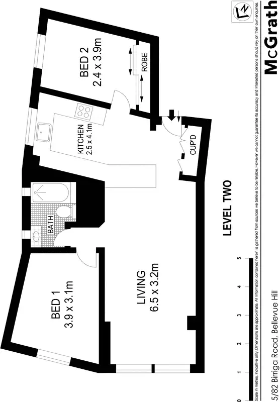 Floorplan of Homely apartment listing, 5/82 Birriga Road, Bellevue Hill NSW 2023