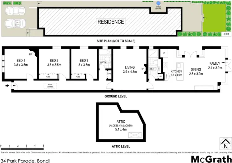 Floorplan of Homely house listing, 34 Park Parade, Bondi NSW 2026