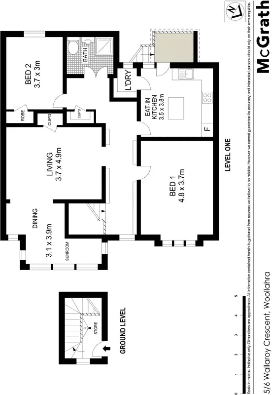 Floorplan of Homely apartment listing, 5/6 Wallaroy Crescent, Woollahra NSW 2025