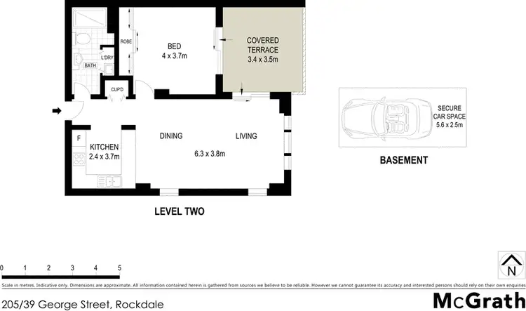 Floorplan of Homely apartment listing, 205/39 George Street, Rockdale NSW 2216