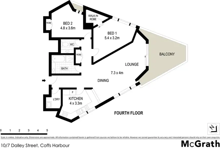 Floorplan of Homely apartment listing, 10/7 Dalley Street, Coffs Harbour NSW 2450