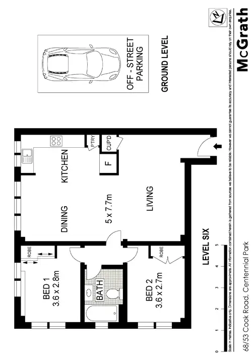 Floorplan of Homely apartment listing, 68/53 Cook Road, Centennial Park NSW 2021