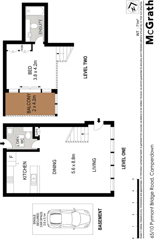 Floorplan of Homely apartment listing, 65/10 Pyrmont Bridge Road, Camperdown NSW 2050