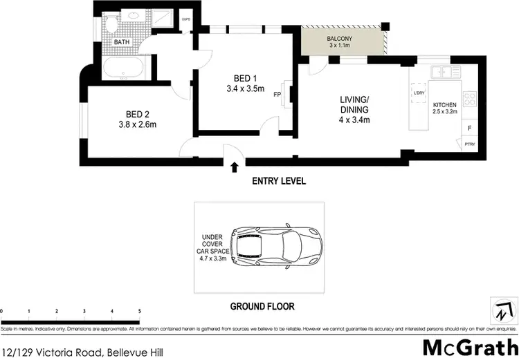 Floorplan of Homely apartment listing, 12/129 Victoria Road, Bellevue Hill NSW 2023