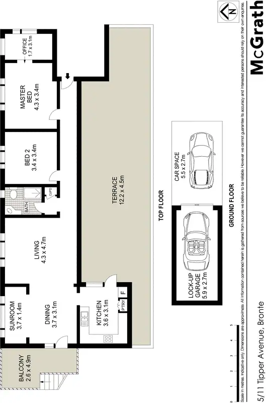 Floorplan of Homely apartment listing, 5/11 Tipper Avenue, Bronte NSW 2024