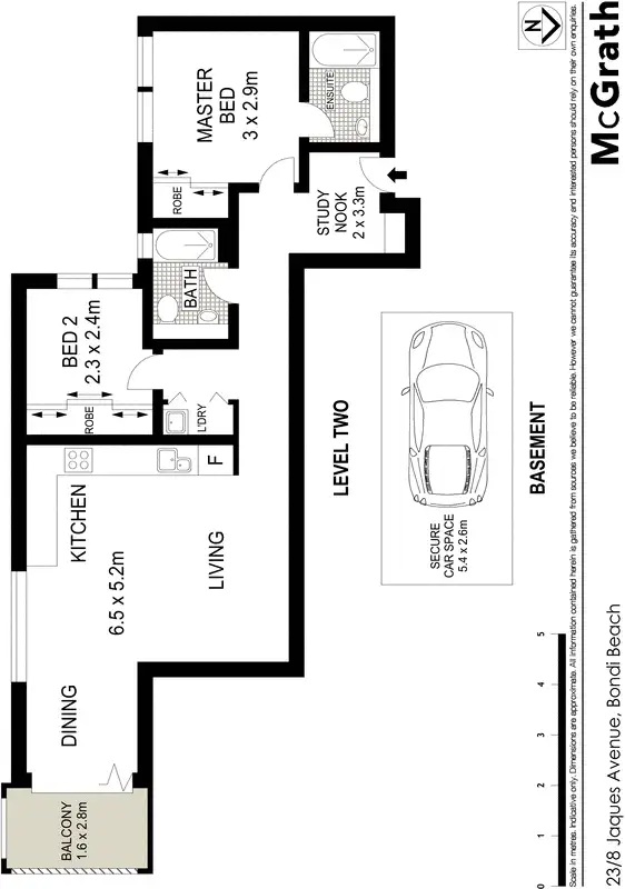 Floorplan of Homely apartment listing, 23/8 Jaques Avenue, Bondi Beach NSW 2026
