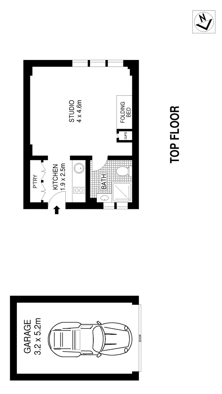 Floorplan of Homely studio listing, 96/1 McDonald Street, Potts Point NSW 2011