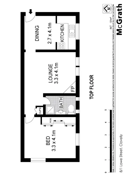 Floorplan of Homely apartment listing, 8/1 Lowe Street, Clovelly NSW 2031