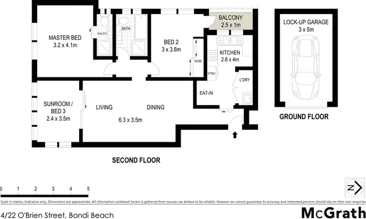 Floorplan of Homely apartment listing, 4/22 O'Brien Street, Bondi Beach NSW 2026