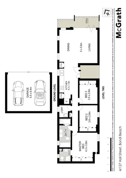 Floorplan of Homely apartment listing, 4/127 Hall Street, Bondi Beach NSW 2026