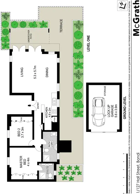 Floorplan of Homely apartment listing, 1/127 Hall Street, Bondi Beach NSW 2026