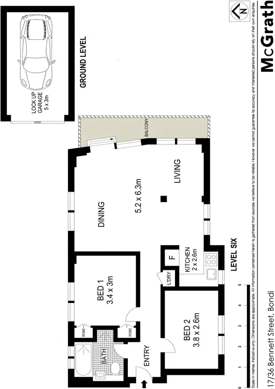 Floorplan of Homely apartment listing, 17/36 Bennett Street, Bondi NSW 2026
