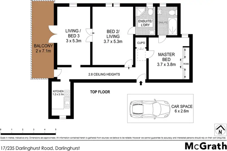 Floorplan of Homely apartment listing, 17/235 Darlinghurst Road, Darlinghurst NSW 2010