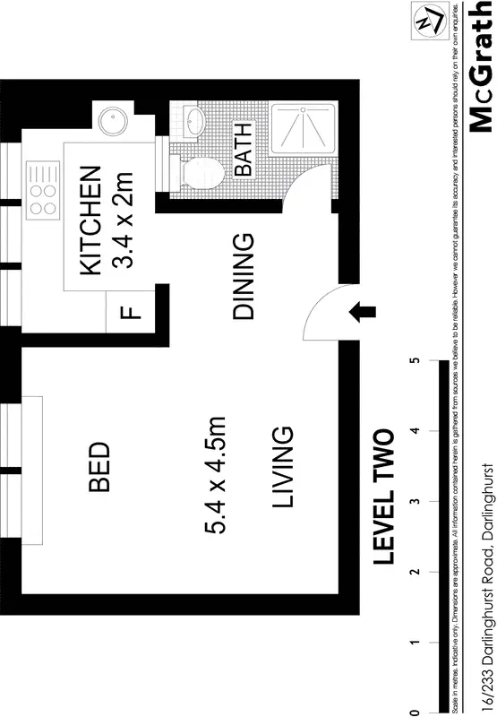 Floorplan of Homely apartment listing, 16/233 Darlinghurst Road, Darlinghurst NSW 2010