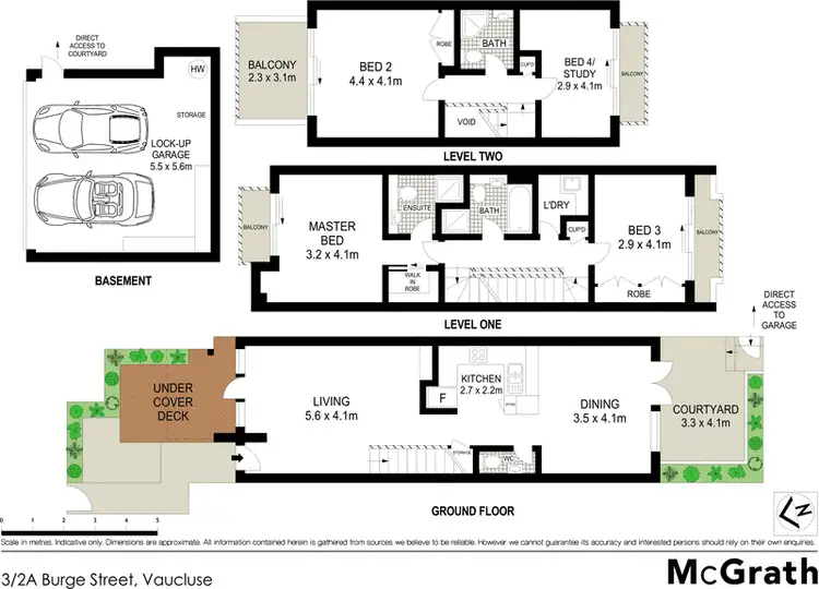 Floorplan of Homely townhouse listing, 3/2A Burge Street, Vaucluse NSW 2030