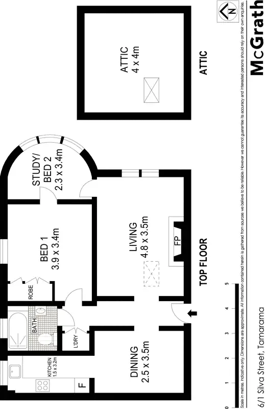Floorplan of Homely apartment listing, 6/1 Silva Street, Tamarama NSW 2026