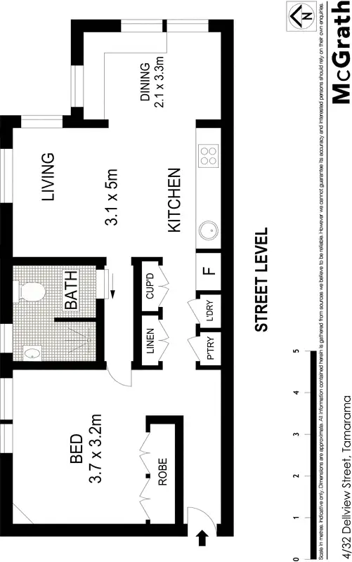 Floorplan of Homely apartment listing, 4/32 Dellview Street, Tamarama NSW 2026