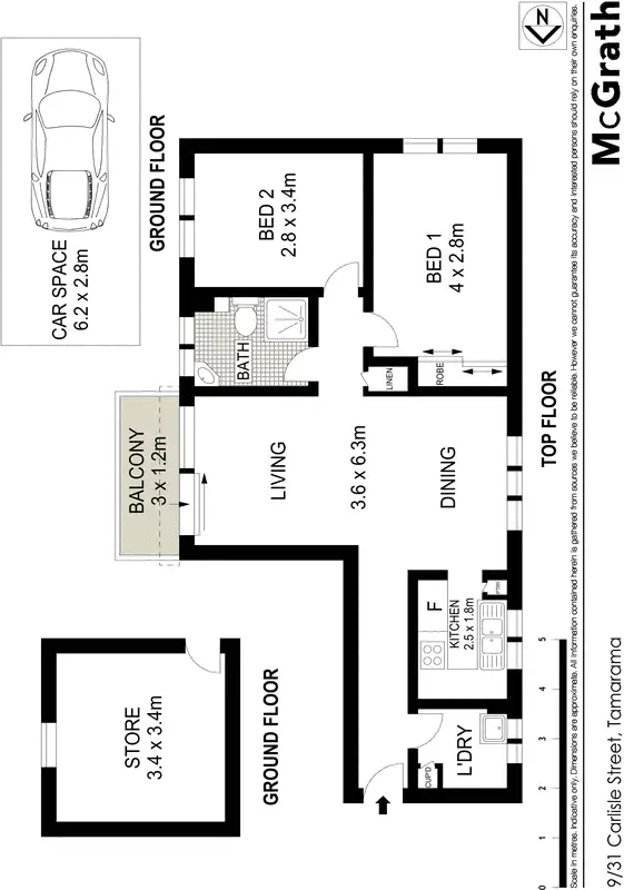 Floorplan of Homely apartment listing, 9/31 Carlisle Street, Tamarama NSW 2026