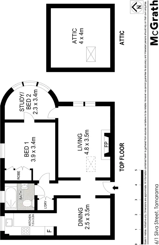 Floorplan of Homely apartment listing, 6/1 Silva Street, Tamarama NSW 2026